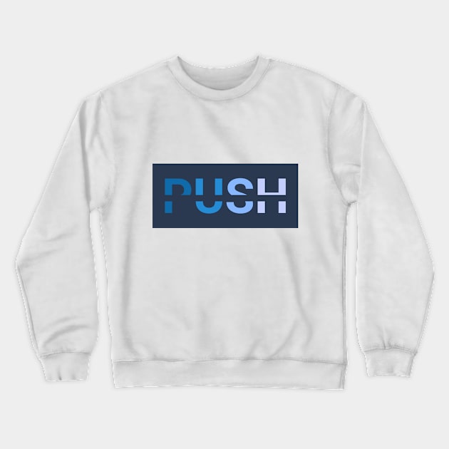 retro word Crewneck Sweatshirt by FIFTY CLOTH